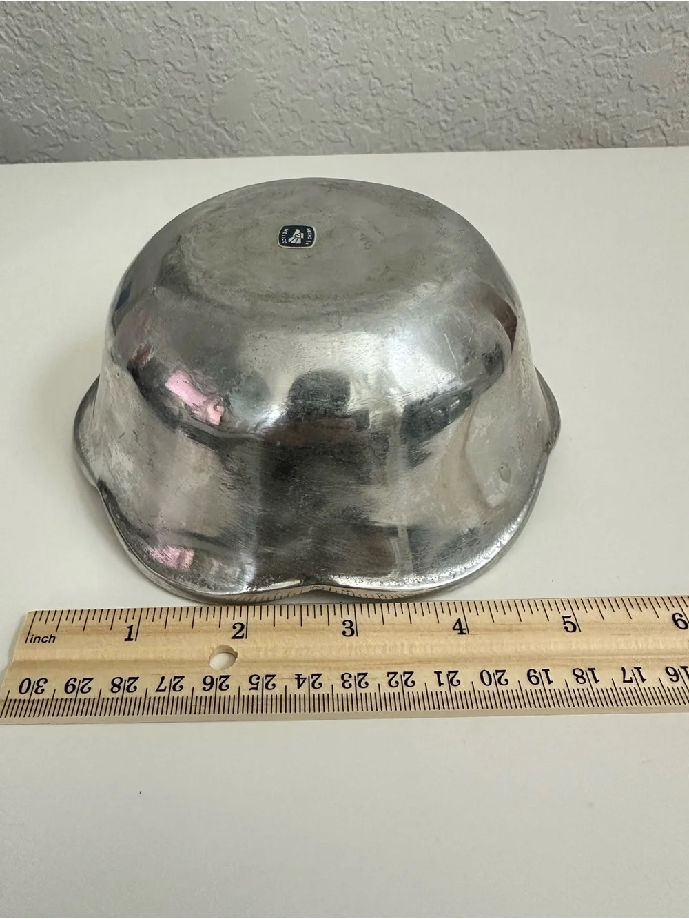 Pewter Flower Scalloped Trinket Bowl- Made In Mexico